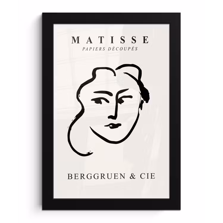 Poster met lijst - Abstract - Vrouw - Henri Matisse - Oude meesters — 1