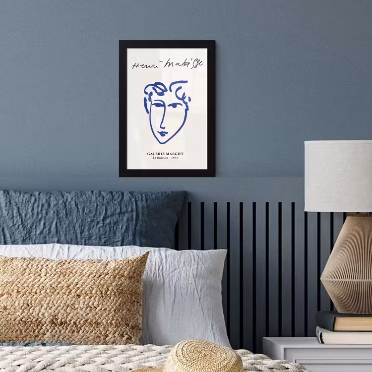 Poster met lijst - Henri Matisse - Oude meesters - Portret - Blauw — 3