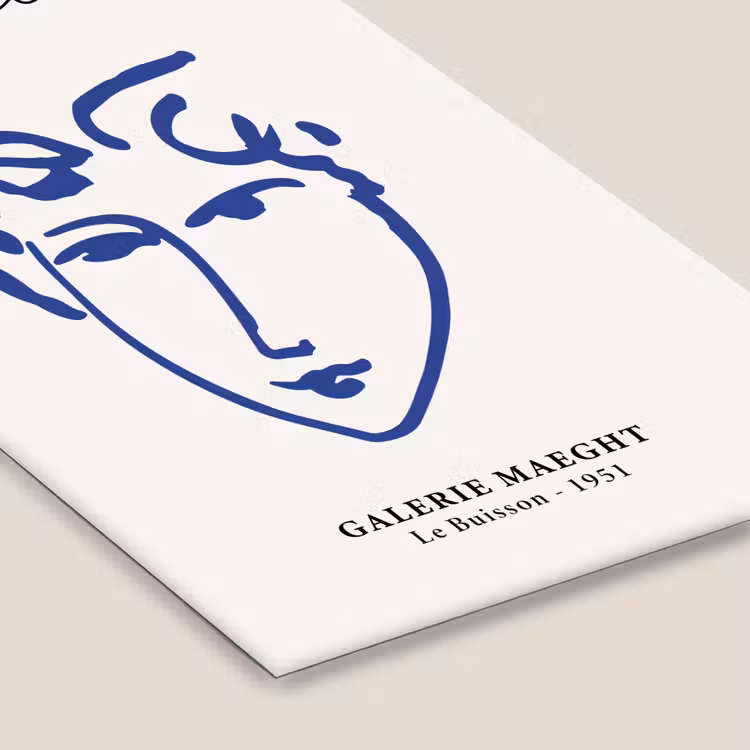 Poster met lijst - Henri Matisse - Oude meesters - Portret - Blauw — 7