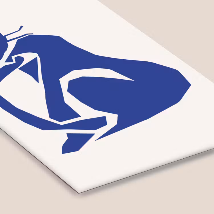Poster met lijst - Kat - Huisdieren - Blauw - Matisse — 7