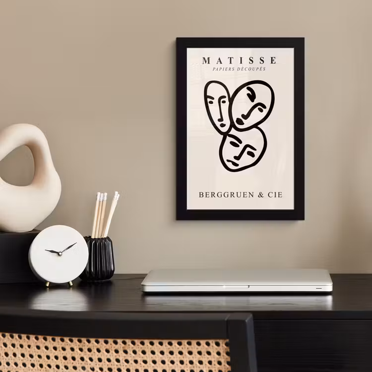 Poster met lijst - Matisse - Gezicht - Portret - Zwart — 2