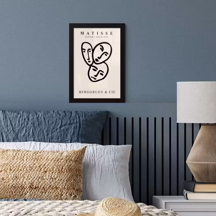 Poster met lijst - Matisse - Gezicht - Portret - Zwart — 3