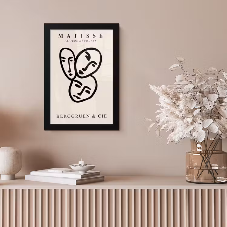 Poster met lijst - Matisse - Gezicht - Portret - Zwart — 5