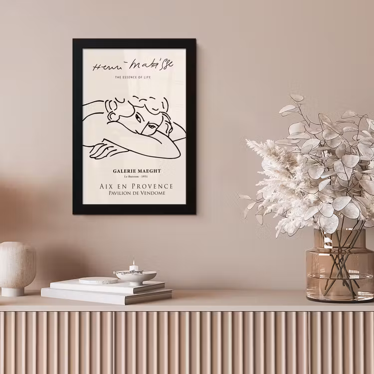Poster met lijst - Matisse - Vrouw - Portret - Line art — 5