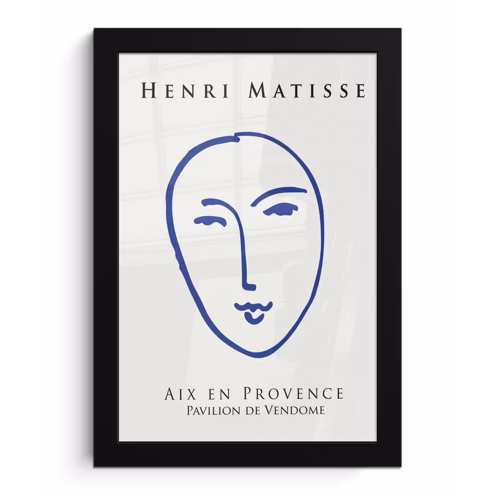 Poster met lijst - Henri Matisse - Hoofd - Vrouw - Blauw - Abstract — 1