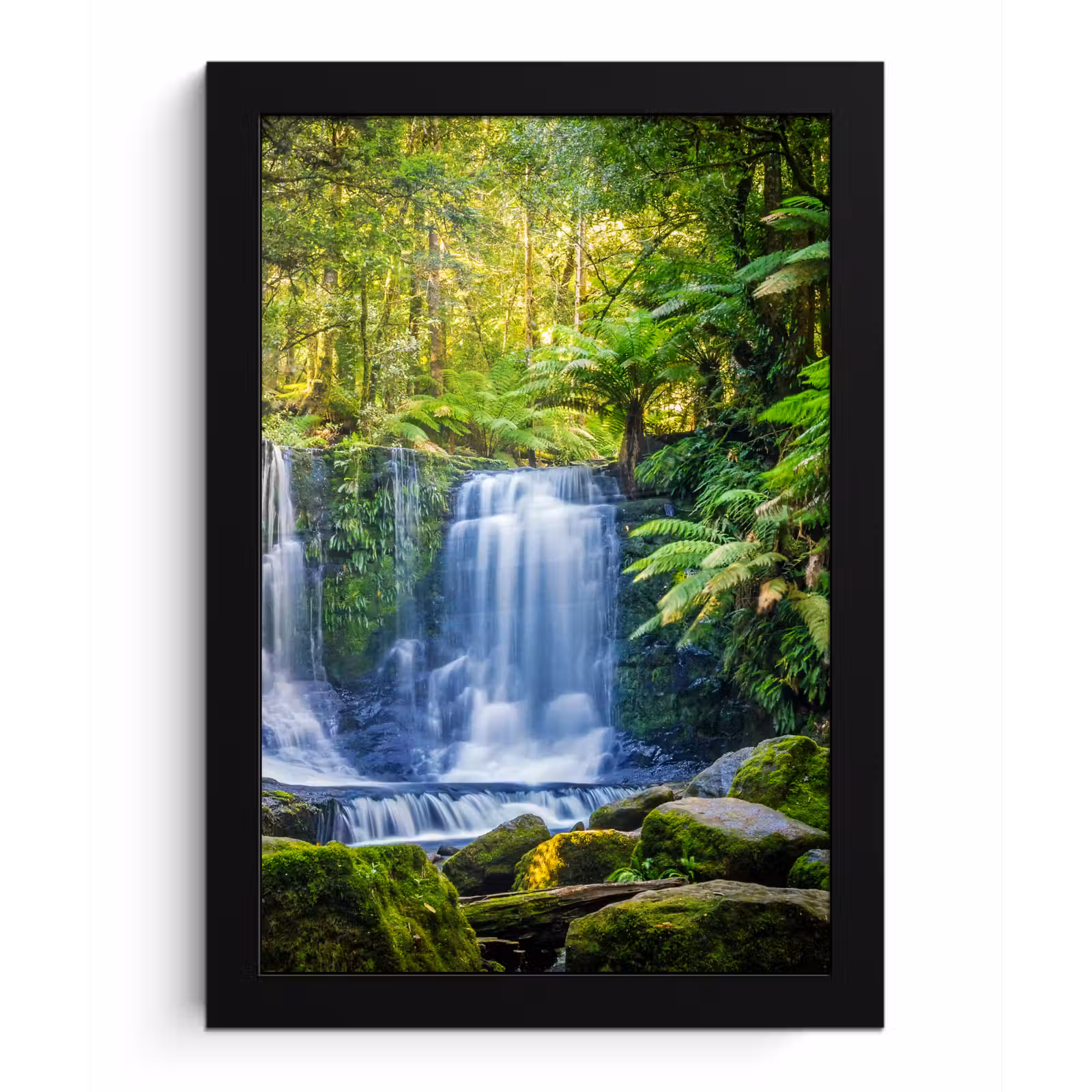 Poster met lijst - Jungle - Waterval - Australië - Planten - Natuur — 1