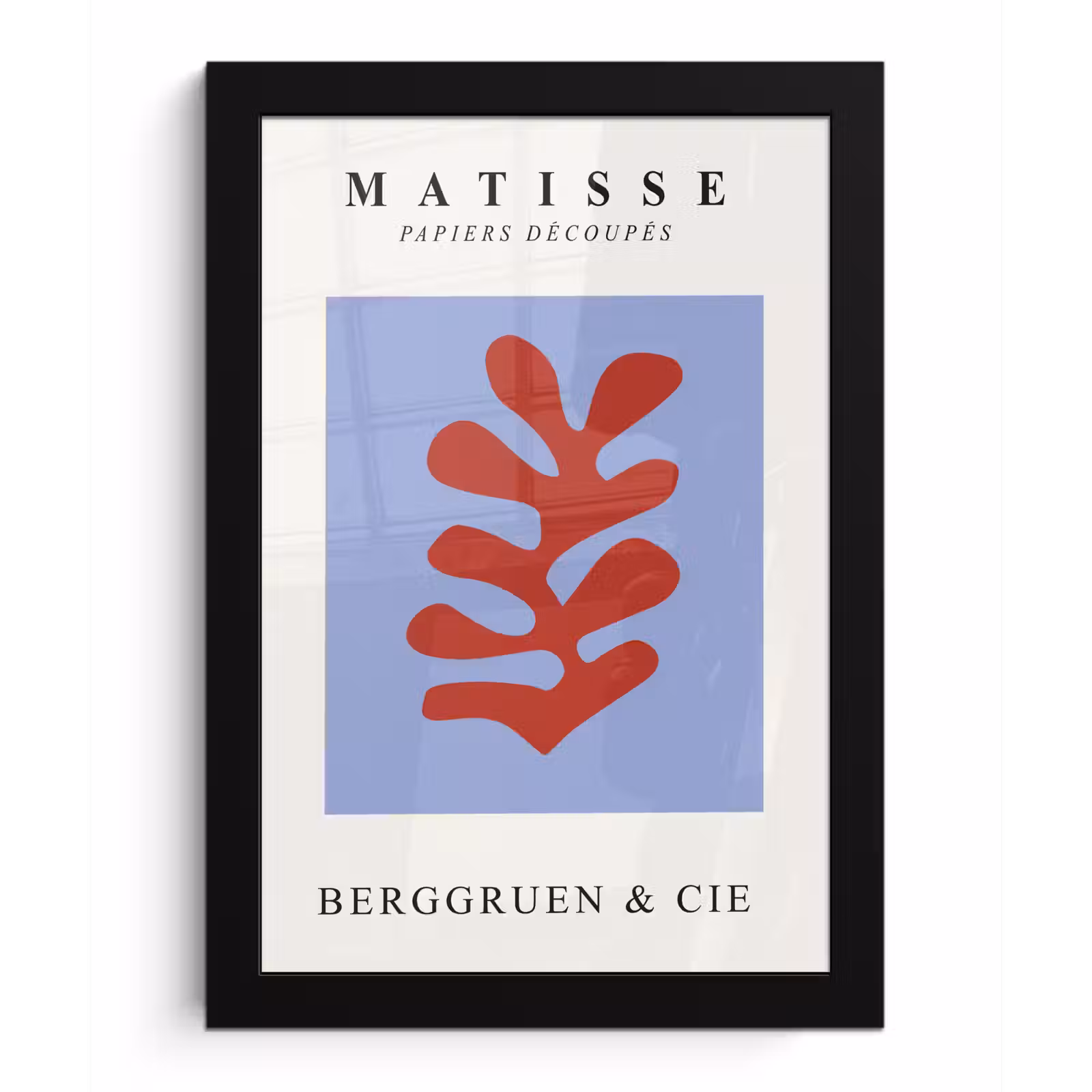 Poster met lijst - Matisse - Blad - Rood - Blauw - Abstract — 1