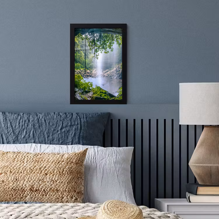 Poster met lijst - Jungle - Regenwoud - Water - Waterval - Planten — 3