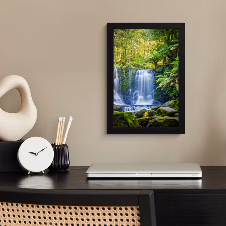 Poster met lijst - Jungle - Waterval - Australië - Planten - Natuur — 2