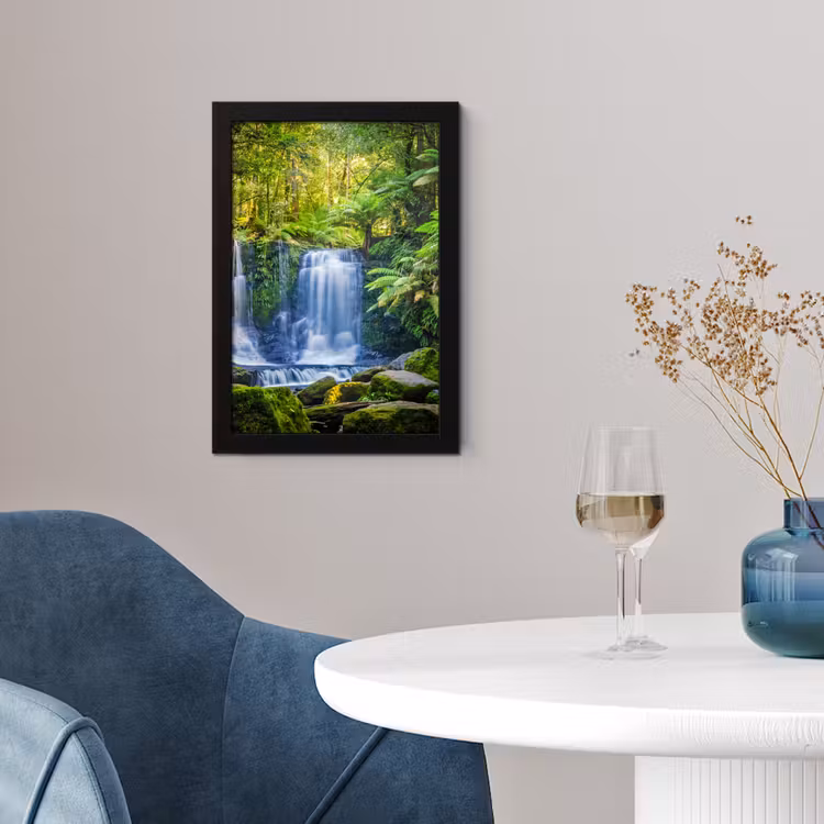 Poster met lijst - Jungle - Waterval - Australië - Planten - Natuur — 4
