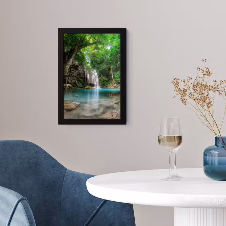 Poster met lijst - Jungle - Waterval - Planten - Water - Natuur — 4