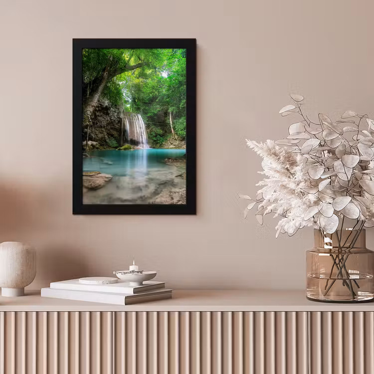 Poster met lijst - Jungle - Waterval - Planten - Water - Natuur — 5