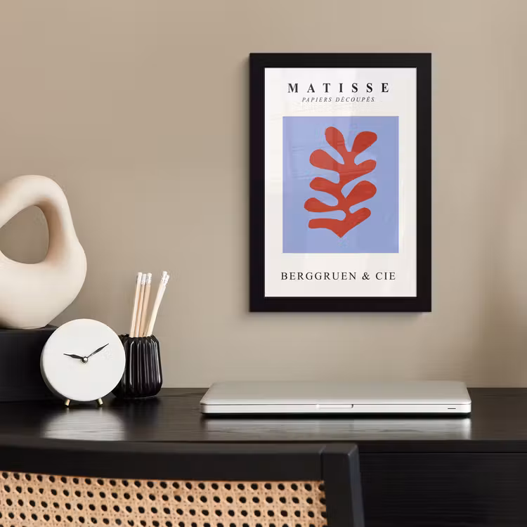 Poster met lijst - Matisse - Blad - Rood - Blauw - Abstract — 2
