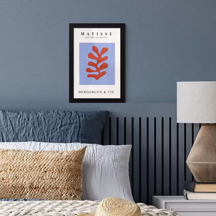 Poster met lijst - Matisse - Blad - Rood - Blauw - Abstract — 3