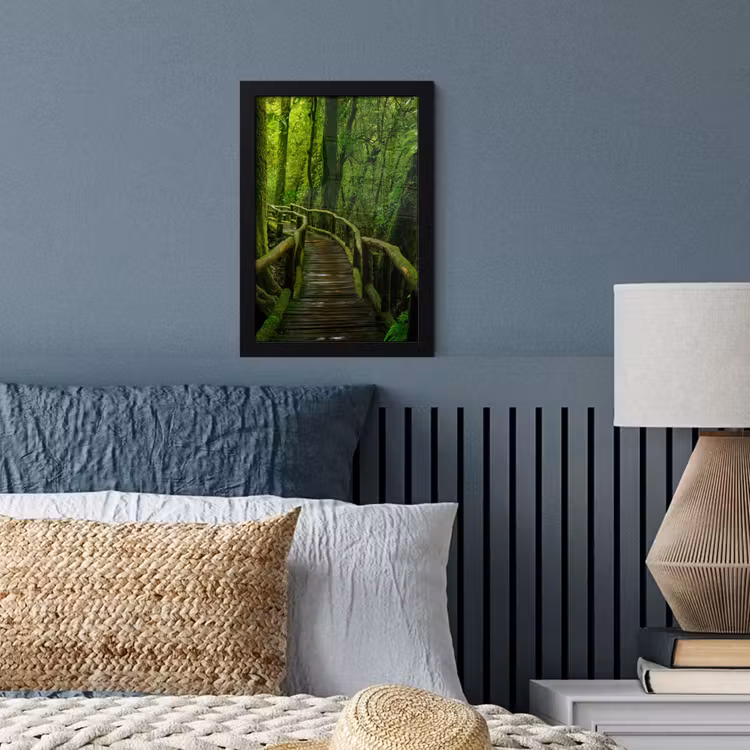 Poster met lijst - Jungle - Brug - Mos - Natuur - Tropisch — 3