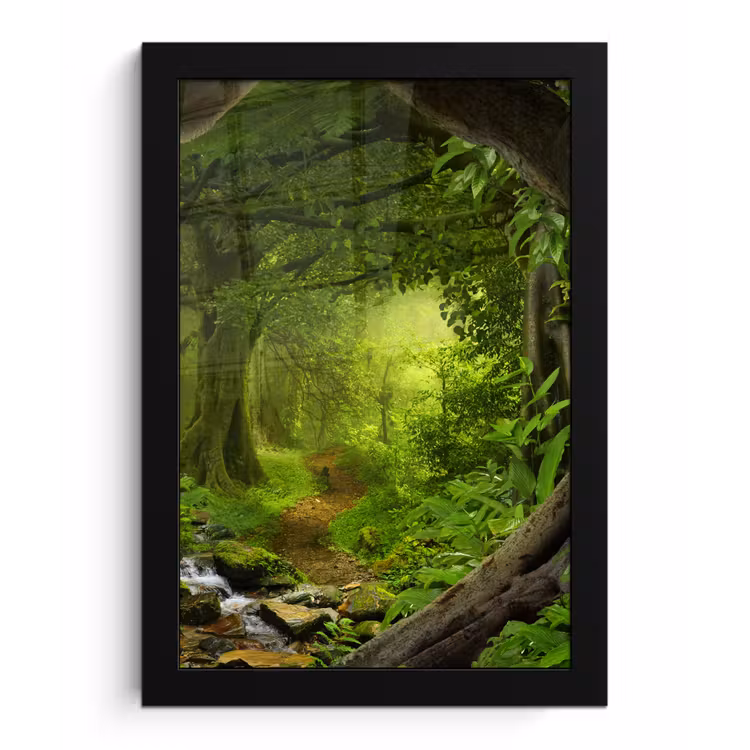 Poster met lijst - Jungle - Groen - Natuur - Tropisch - Planten — 1