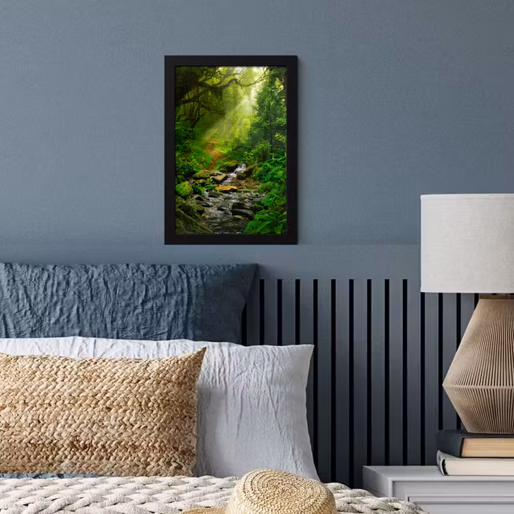 Poster met lijst - Jungle - Water - Bladeren - Zon - Natuur — 3