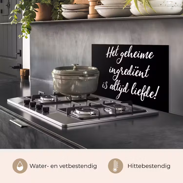 Spatscherm keuken - Quotes - Koken - Het geheime ingrediënt is altijd liefde! - Spreuken - Liefde — 7