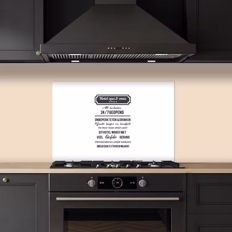 Spatscherm keuken - Hotel opa & oma - Spreuken - Opa - Quotes - Oma — 2