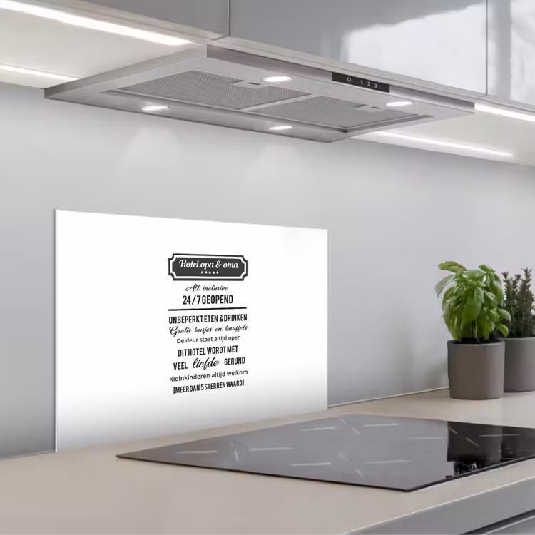 Spatscherm keuken - Hotel opa & oma - Spreuken - Opa - Quotes - Oma — 5