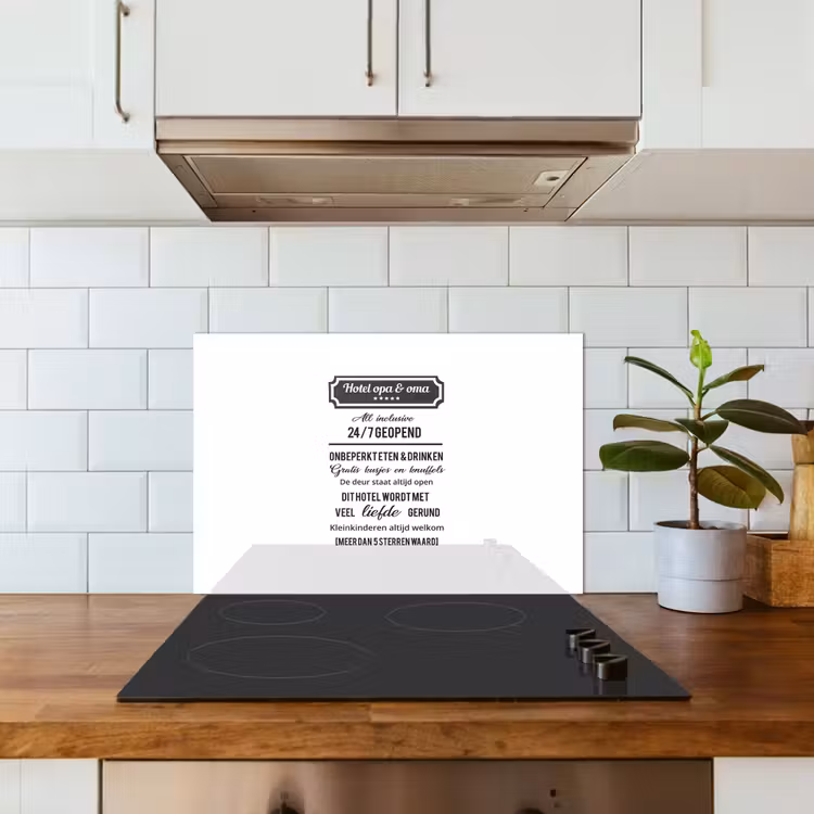 Spatscherm keuken - Hotel opa & oma - Spreuken - Opa - Quotes - Oma — 6