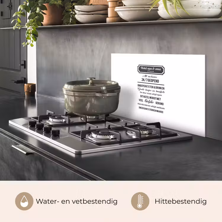 Spatscherm keuken - Hotel opa & oma - Spreuken - Opa - Quotes - Oma — 7