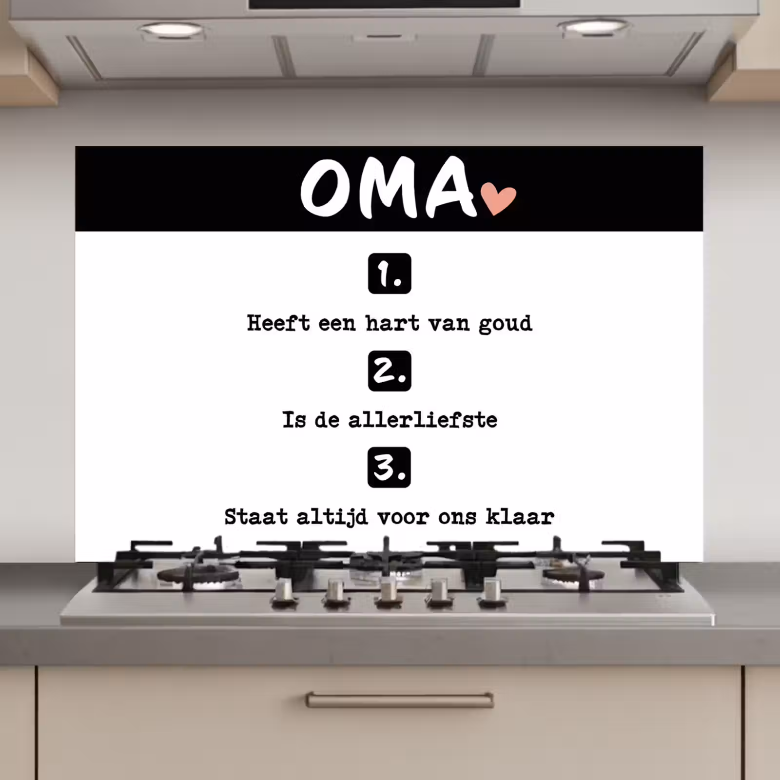 Spatscherm keuken - Quotes - Oma is de allerliefste - Spreuken - Oma — 1