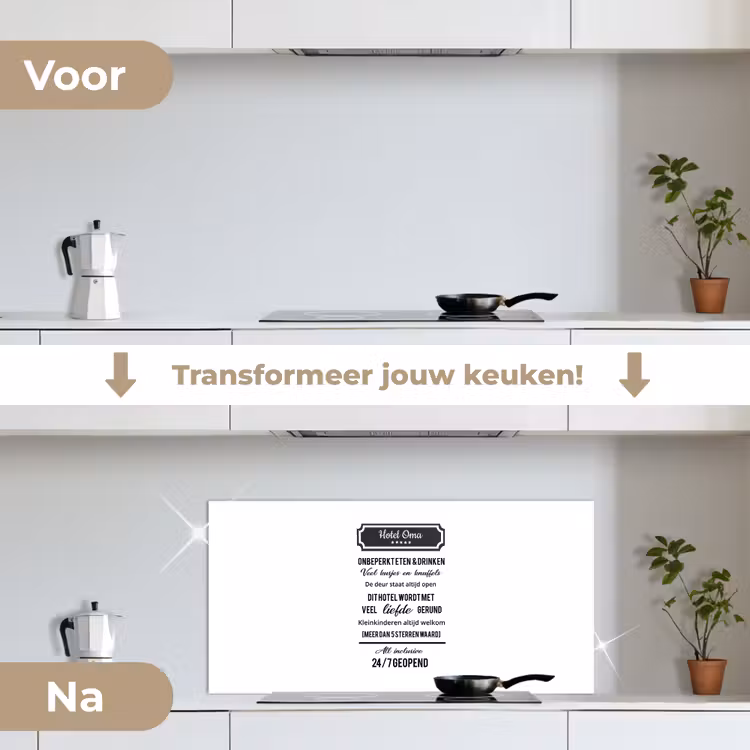 Spatscherm keuken - Hotel oma - Spreuken - Oma - Quotes — 2