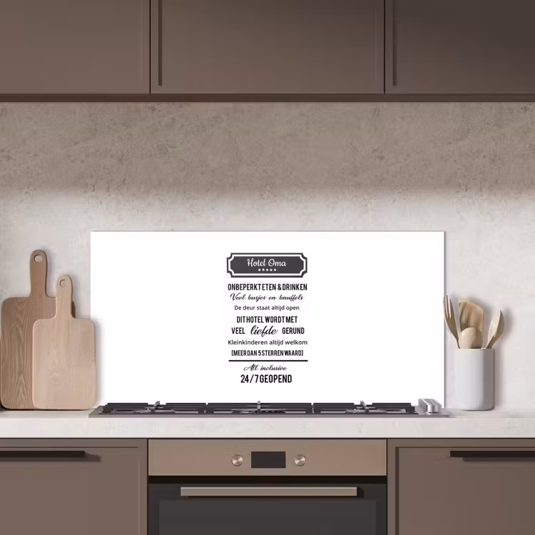 Spatscherm keuken - Hotel oma - Spreuken - Oma - Quotes — 5