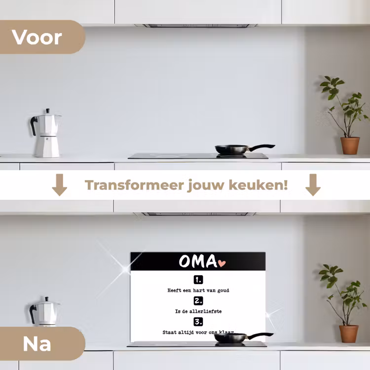 Spatscherm keuken - Quotes - Oma is de allerliefste - Spreuken - Oma — 3