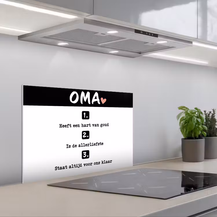 Spatscherm keuken - Quotes - Oma is de allerliefste - Spreuken - Oma — 5
