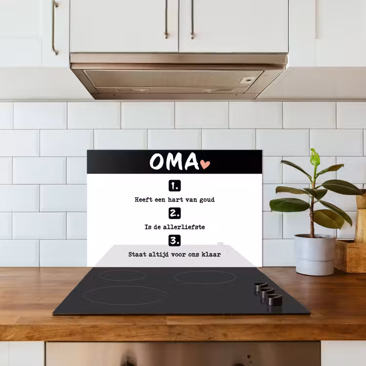 Spatscherm keuken - Quotes - Oma is de allerliefste - Spreuken - Oma — 6