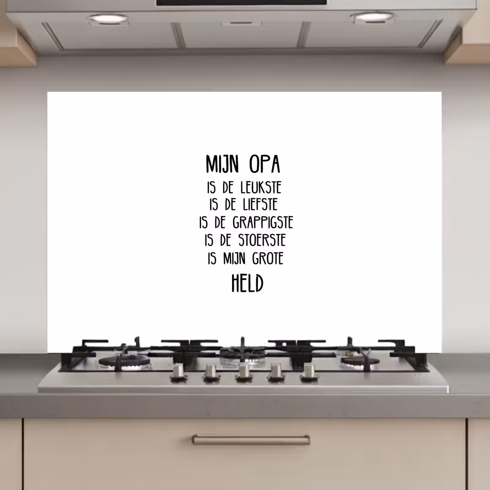 Spatscherm keuken - Quotes - Mijn opa is mijn grote held - Spreuken - Opa — 1