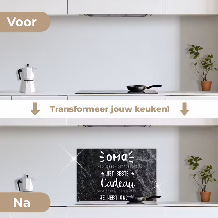 Spatscherm keuken - Oma - Spreuken - Oma je hebt ons al - Quotes — 3