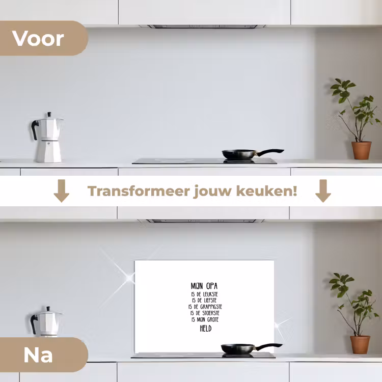 Spatscherm keuken - Quotes - Mijn opa is mijn grote held - Spreuken - Opa — 3