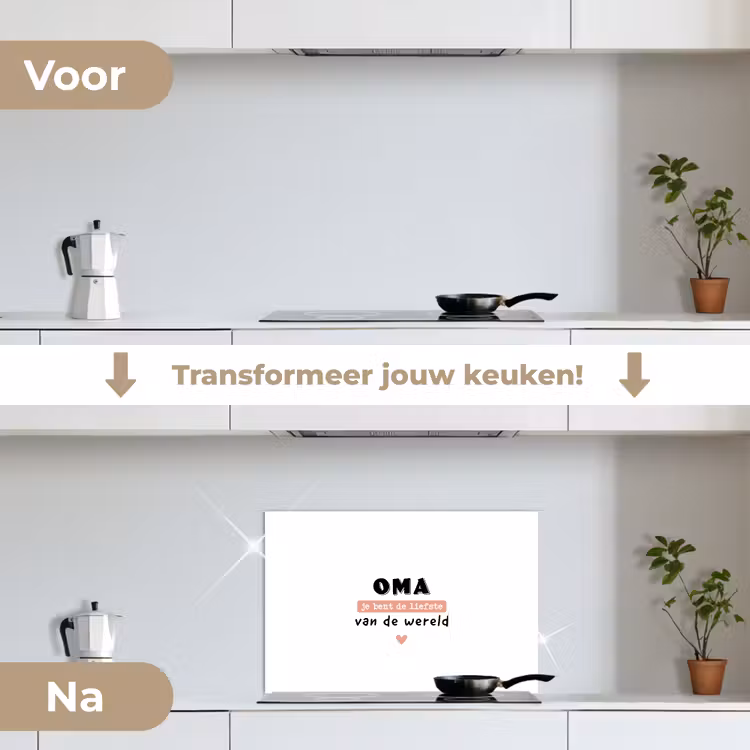Spatscherm keuken - Quotes - Oma jij bent de liefste van de wereld - Spreuken - Oma — 3
