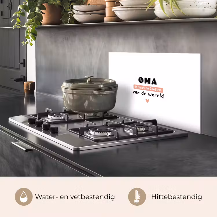 Spatscherm keuken - Quotes - Oma jij bent de liefste van de wereld - Spreuken - Oma — 7
