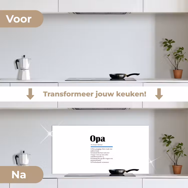 Spatscherm keuken - Quotes - Opa betekenis - Spreuken - Woordenboek — 2