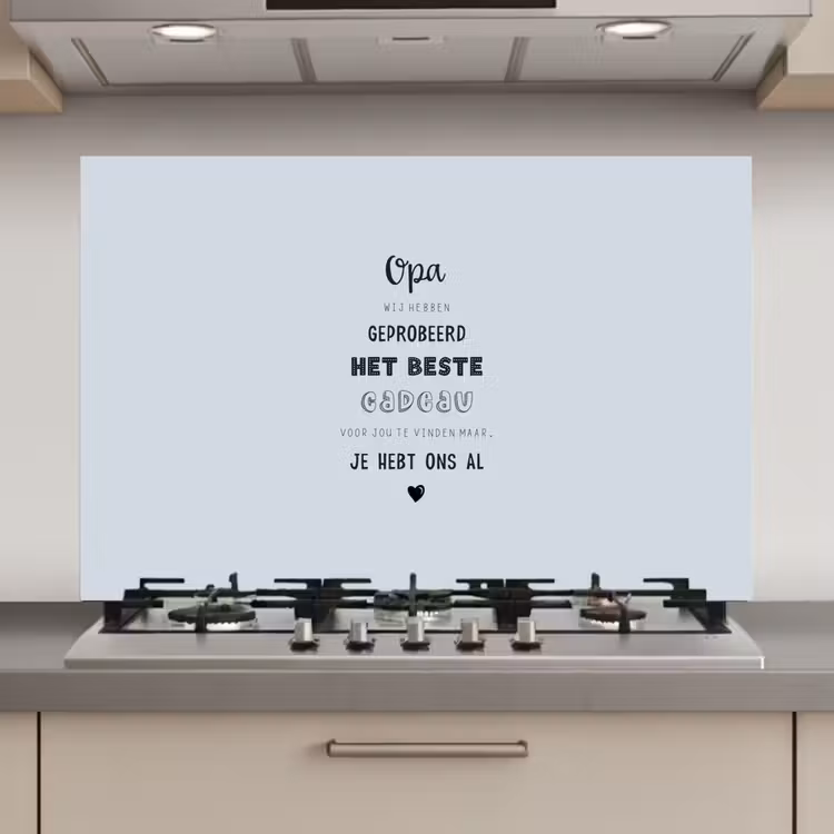 Spatscherm keuken - Vaderdag kados - Opa - Spreuken - Het beste cadeau - Quote — 1