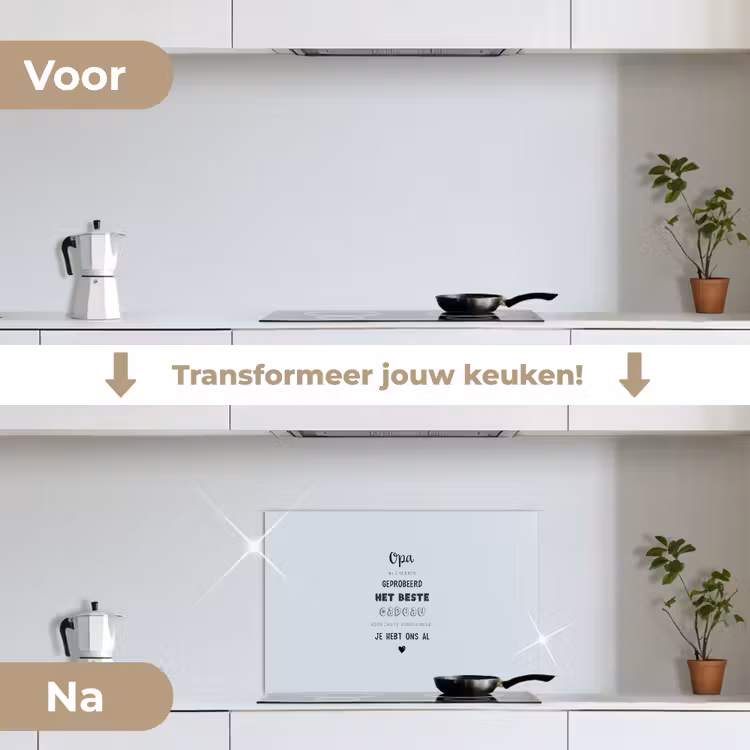 Spatscherm keuken - Vaderdag kados - Opa - Spreuken - Het beste cadeau - Quote — 3