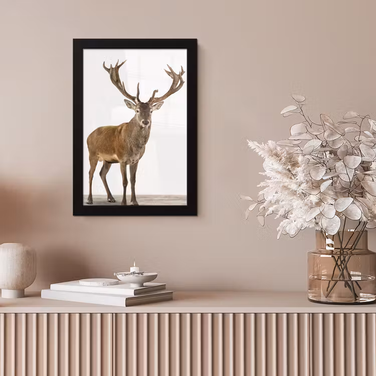 Poster met lijst - Hert - Dieren - Gewei - Kinderen - Meisjes - Jongens — 5