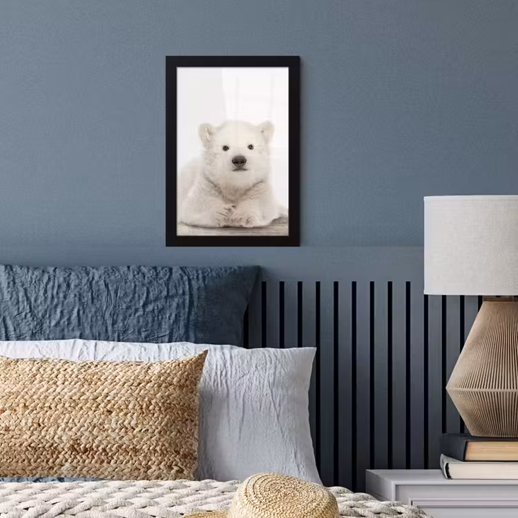 Poster met lijst - IJsbeer - Dieren - Kinderen - Wit - Jongens - Meisjes — 3