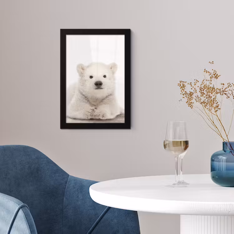 Poster met lijst - IJsbeer - Dieren - Kinderen - Wit - Jongens - Meisjes — 4
