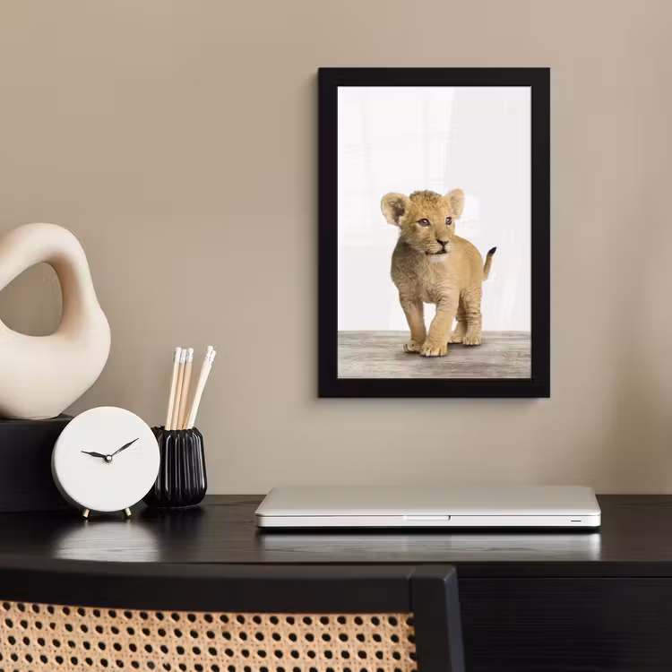 Poster met lijst - Leeuw - Welp - Kinderen - Jongens - Dieren - Meisjes — 2