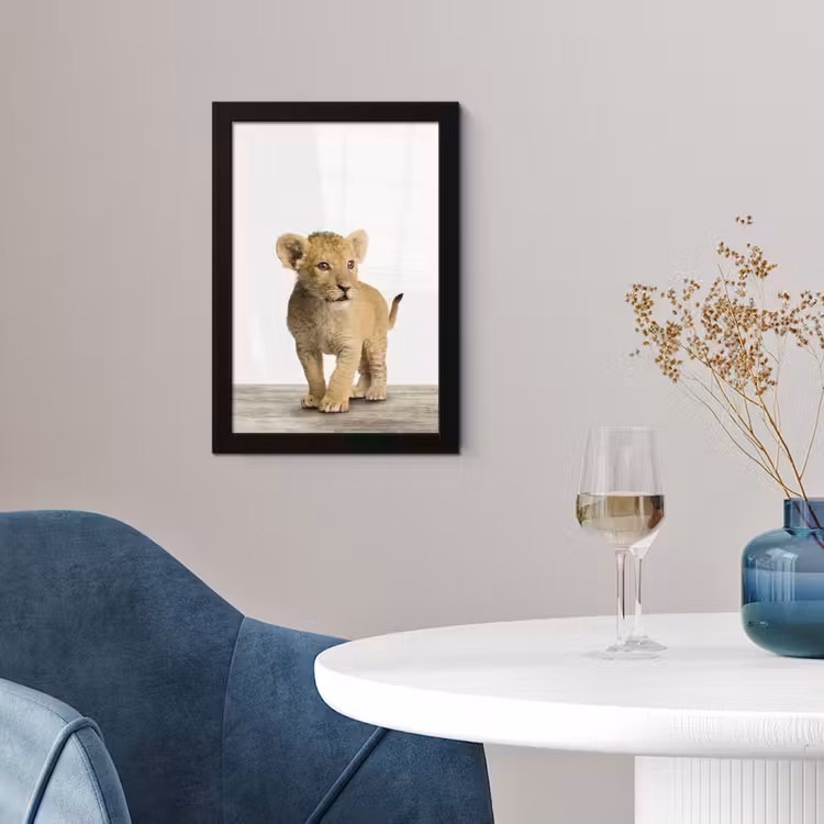 Poster met lijst - Leeuw - Welp - Kinderen - Jongens - Dieren - Meisjes — 4