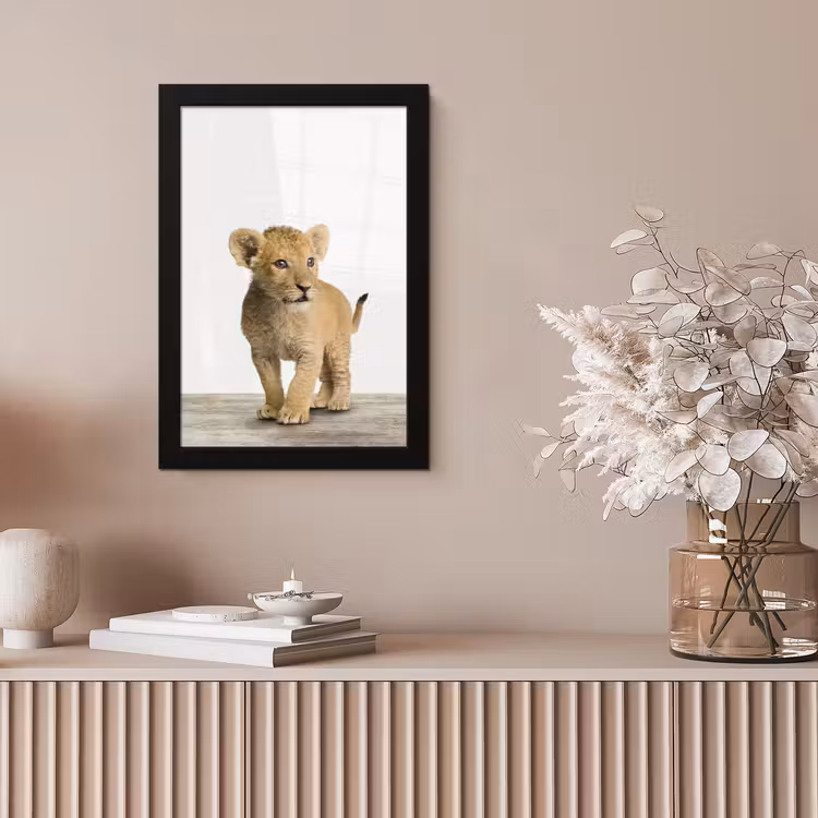 Poster met lijst - Leeuw - Welp - Kinderen - Jongens - Dieren - Meisjes — 5