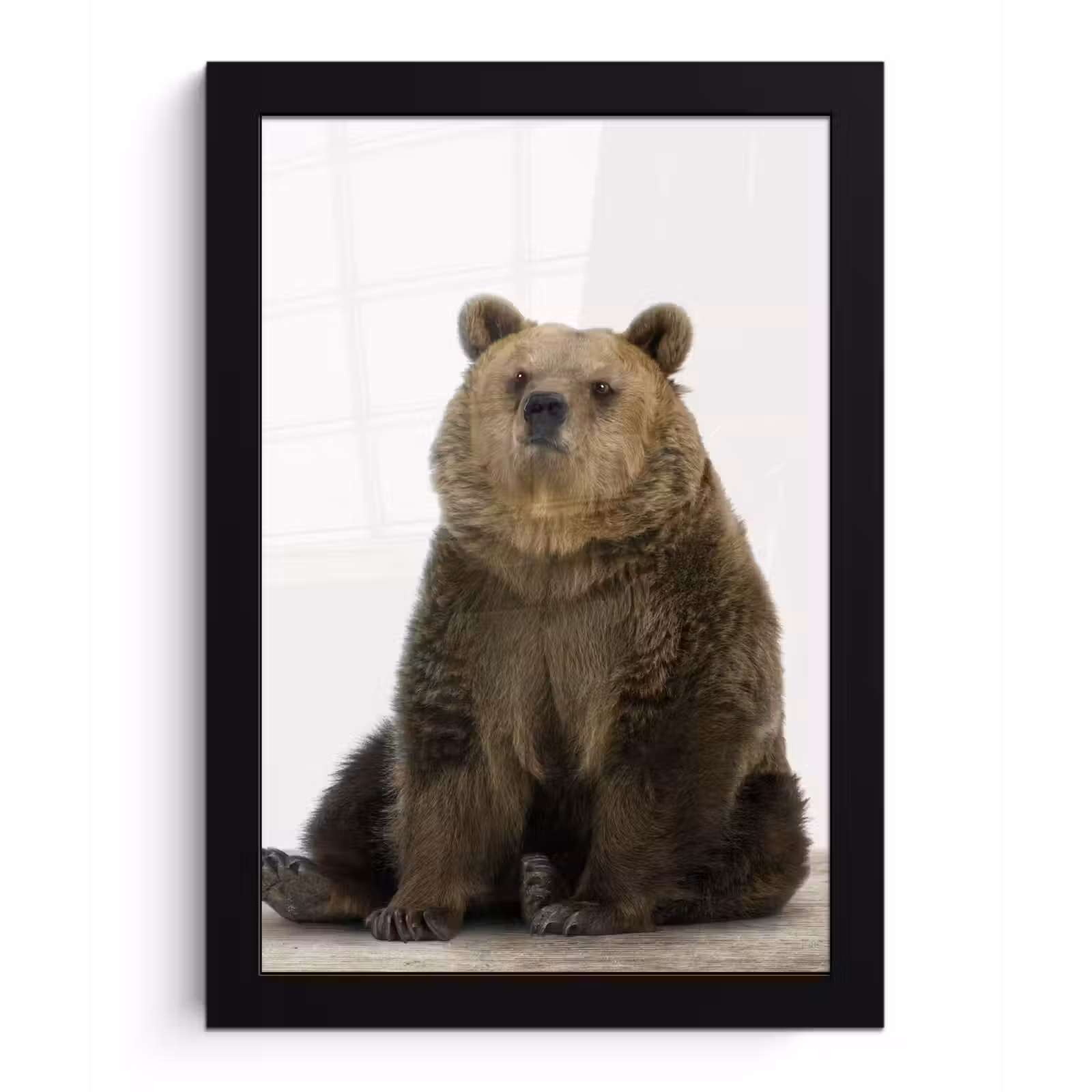 Poster met lijst - Bruine beer - Dieren - Beer - Schattig - Jongens - Meisjes — 1