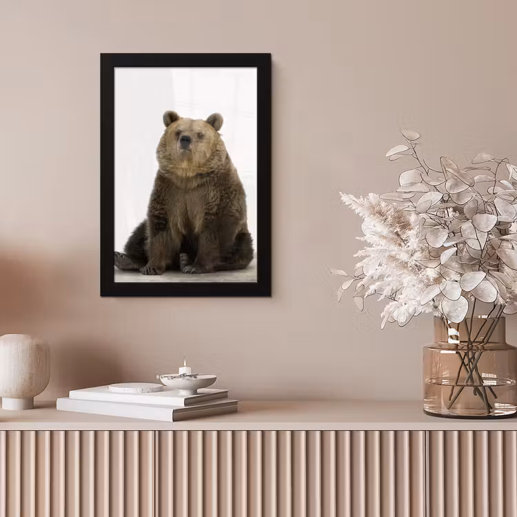 Poster met lijst - Bruine beer - Dieren - Beer - Schattig - Jongens - Meisjes — 5