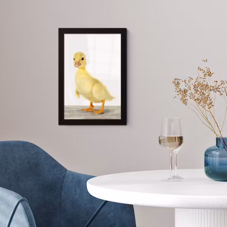 Poster met lijst - Eend - Kuiken - Dieren - Lief - Meisjes - Jongens - Kinderen — 4