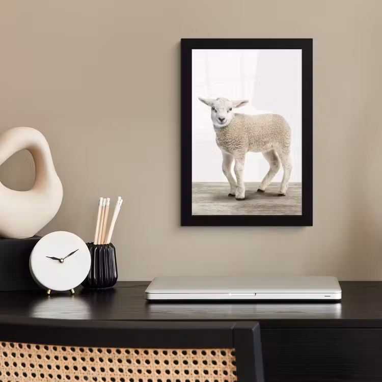 Poster met lijst - Lammetje - Schaap - Dieren - Kinderen - Meisjes - Jongens — 2
